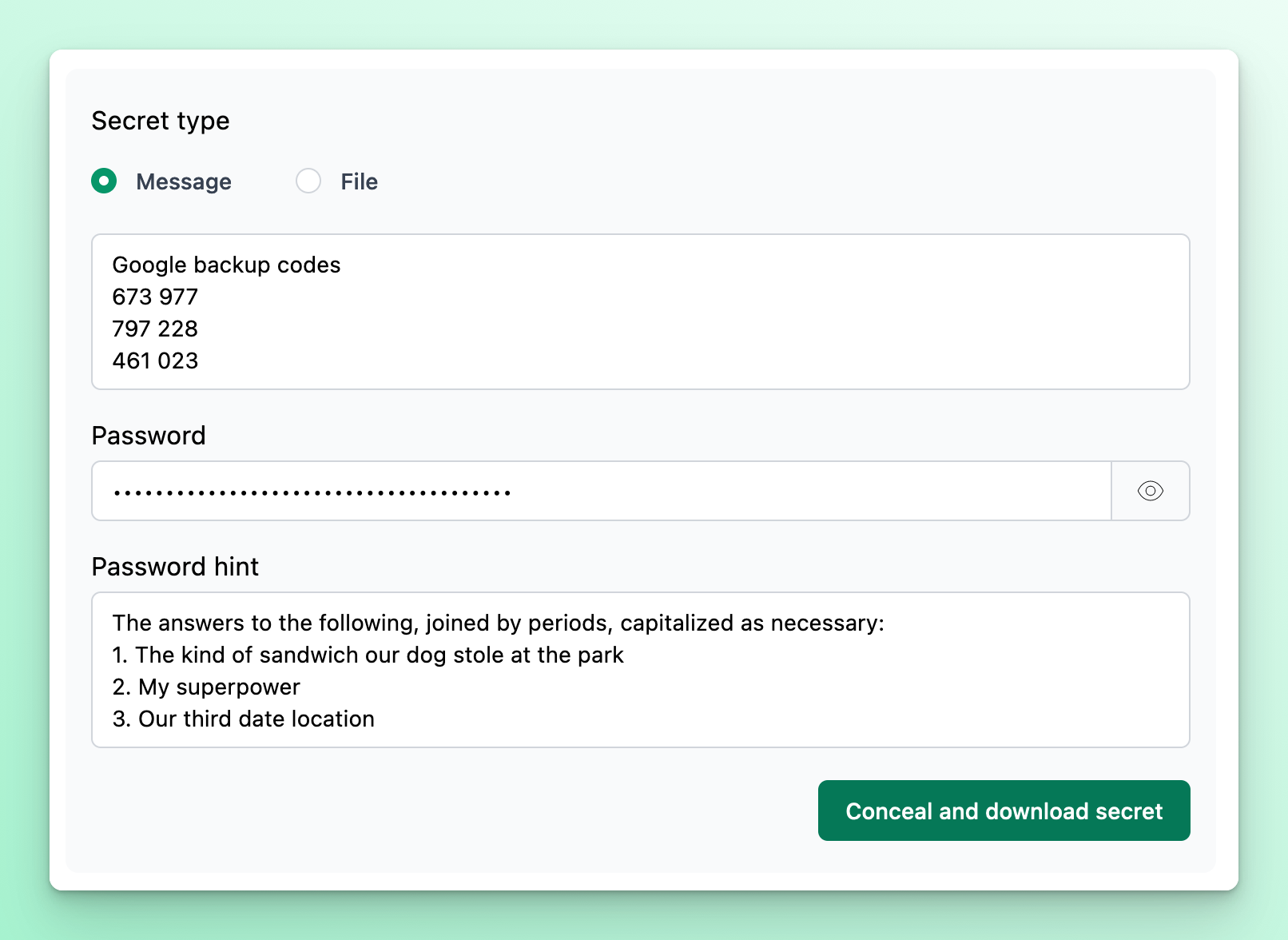 PrivacyProtect example.